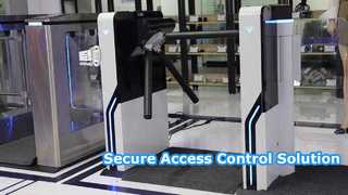 Xem 24V EF1213 Tripod Turnstile Gate Cơ chế RFID Collector Phòng tập thể dục Swipe Card Kiểm soát an ninh Demo