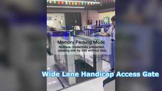 Xem lý do chọn Cửa quay làn rộng H324 1100mm 30w SUS304 Cổng rào cản xoay Thẻ RFID dành cho người khuyết tật